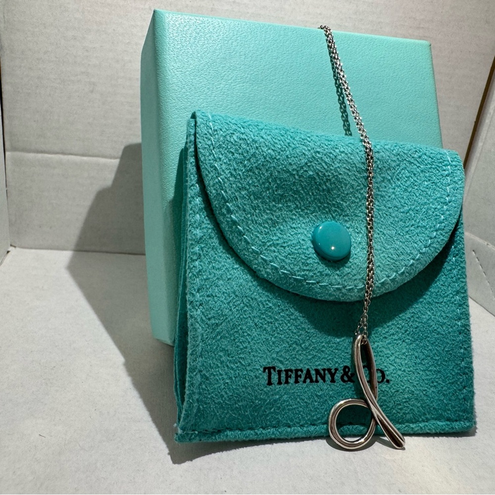 Tiffany & Co. Elsa Peretti “D” Pendant Necklace – Sterling Silver